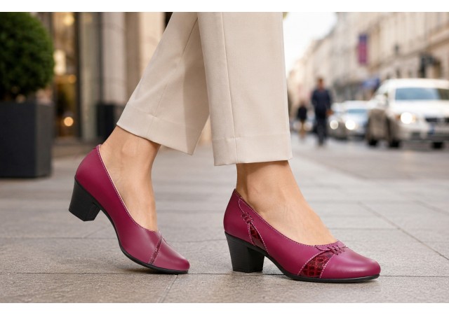 Pantofi dama eleganti piele naturala Mara Bleumarin - Alb P36BLA
